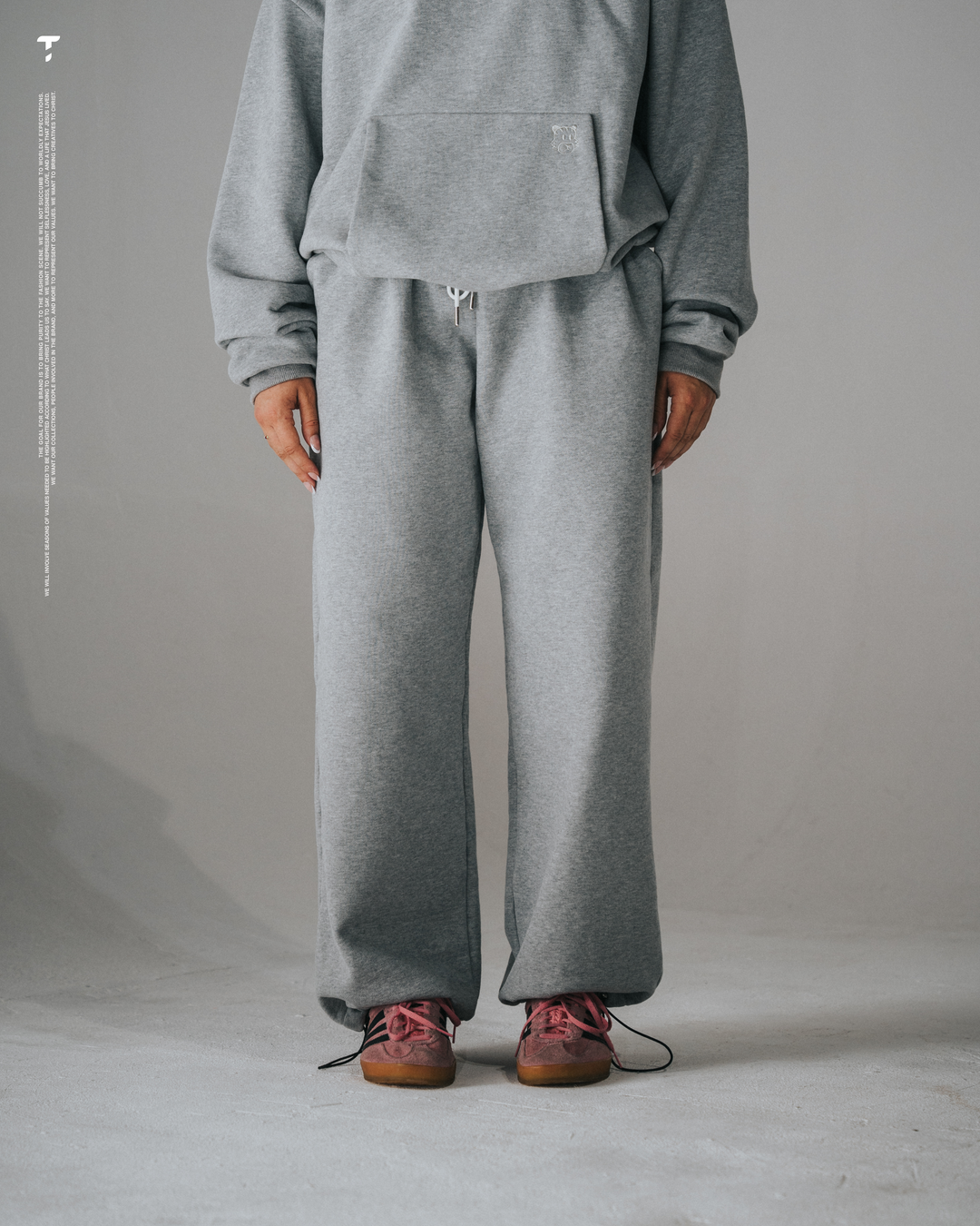 Double Layered Grey Fleece Sweatpants