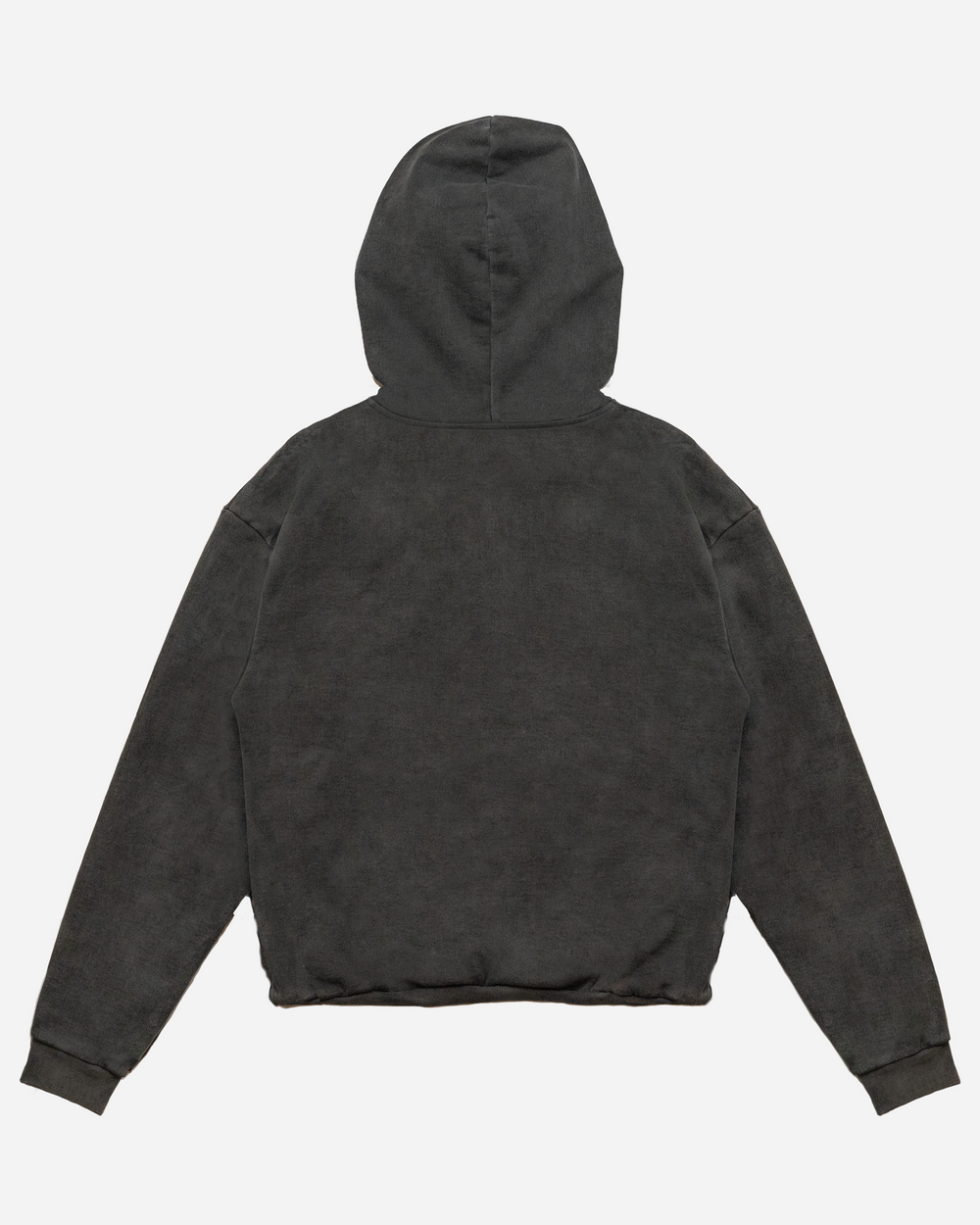 Double Layered Washed Black Hoodie