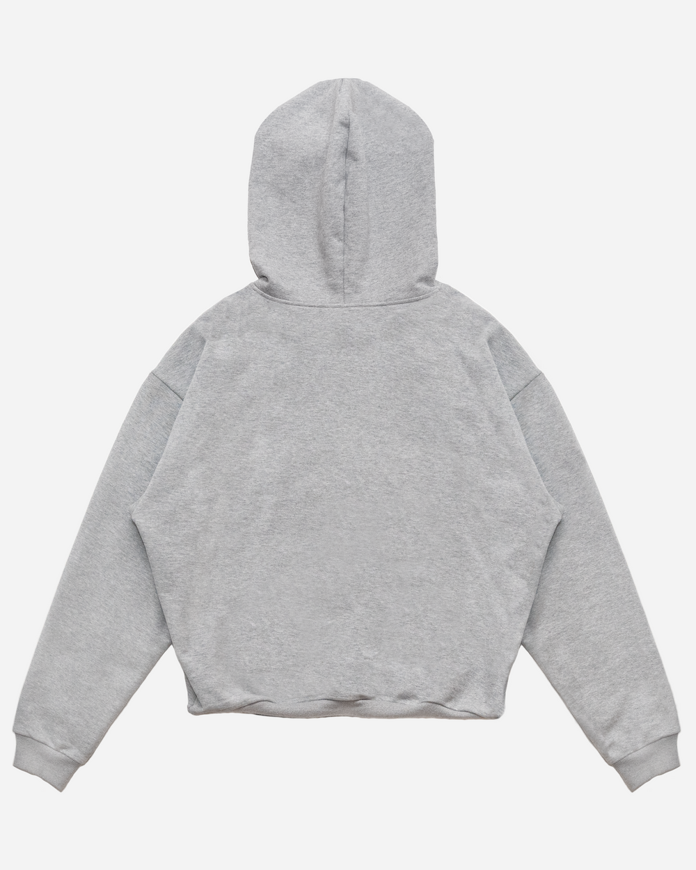 Double Layered Grey Fleece Hoodie